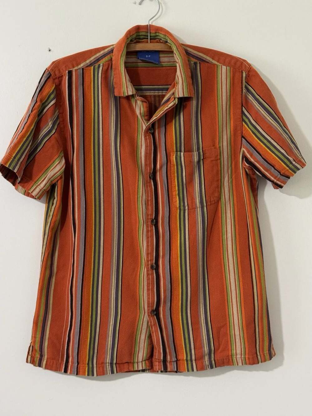 Without Walls Men's Short-Sleeve Striped Button-Up Shirt